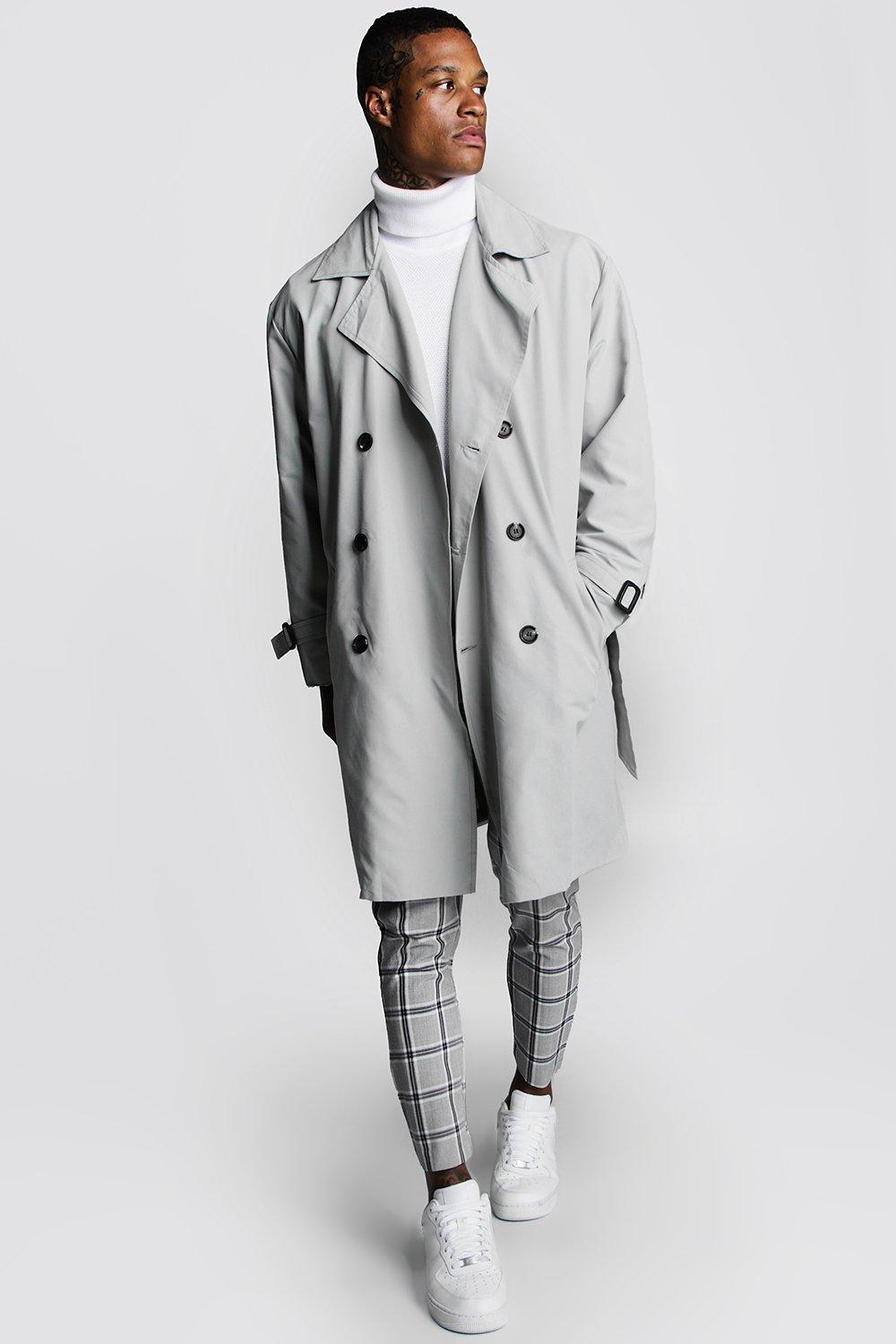 Boohoo mens sale trench coat